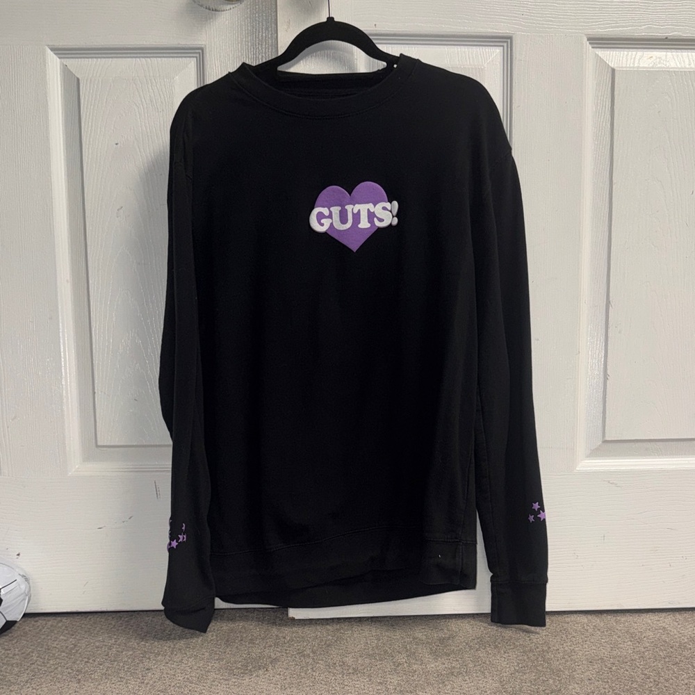 Guts Tour Olivia Rodrigo Black Crewneck Size Large